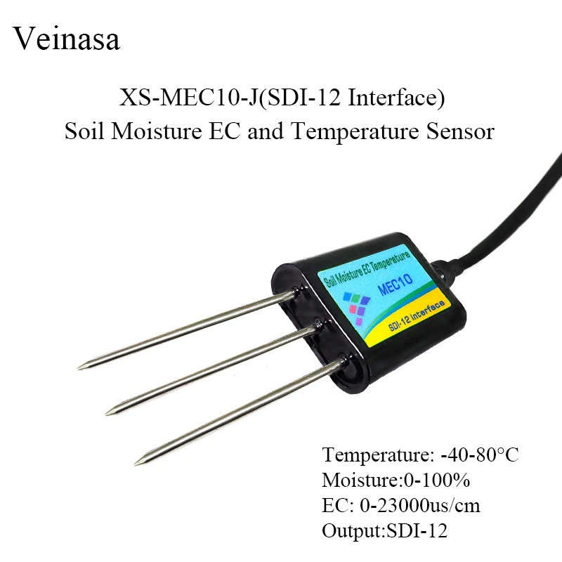 XS-MEC10-J (SDI-12 Interface) Soil Moisture EC and Temperature Sensor Teros-11 Smart Agriculture Greenhouse Monitoring