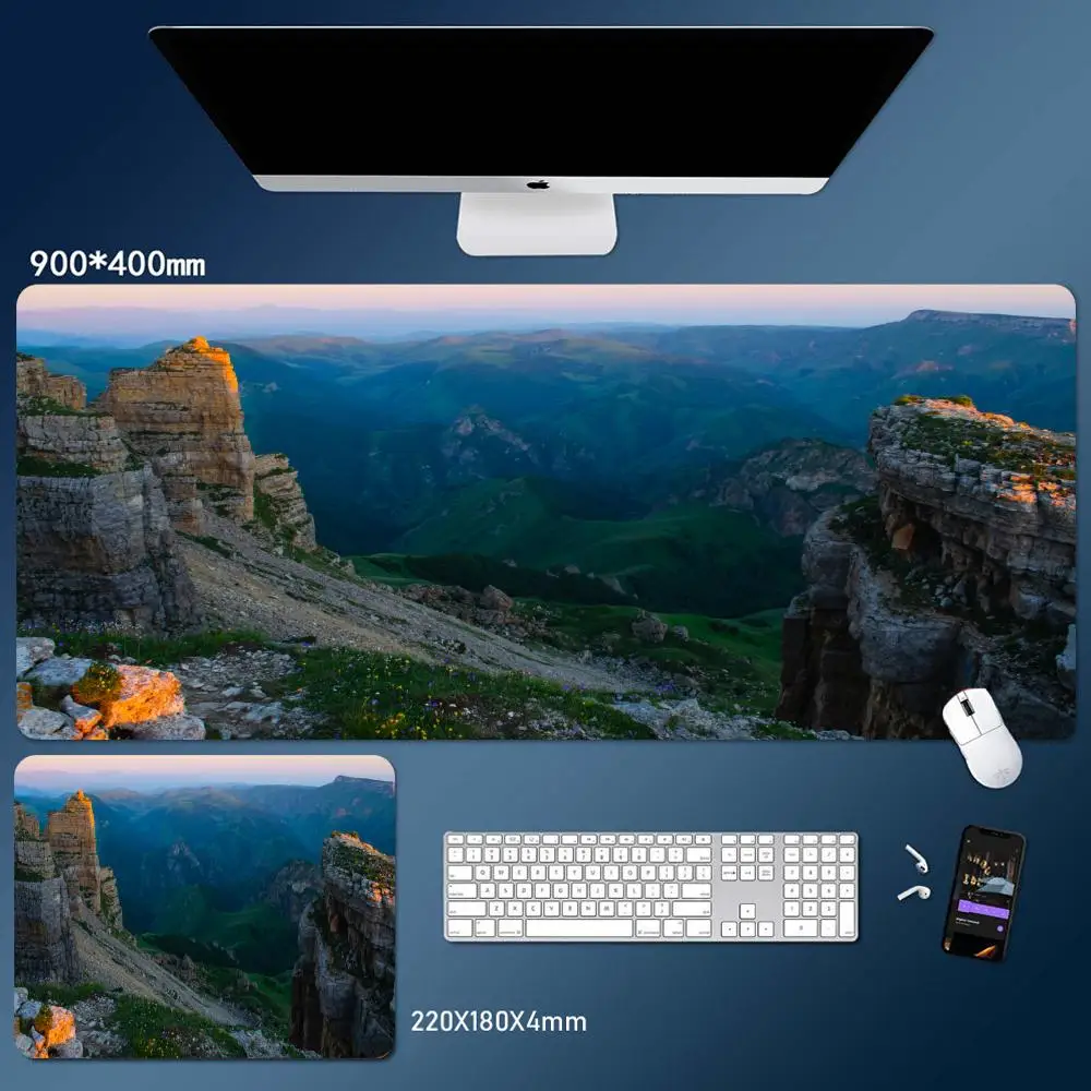 

The Scenery Of The Plateau Mouse Pad Gaming Mouse Pad, Mouse Pad with Edges and Non-Slip Rubber Base, Extended Mouse Pad