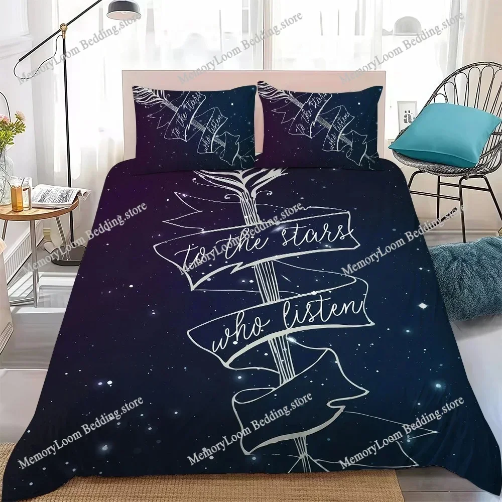Acotar Court M-Mist and Fury Duvet Cover Set Home Style Bedding Soft Laundry Cotton Bed 3 Piece Set Student Dormitory Gift963