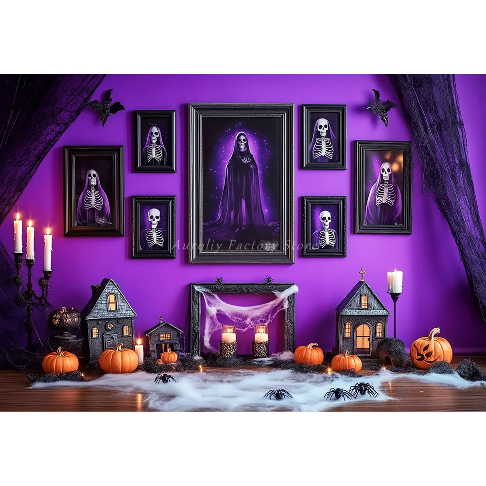 ร้านขนมฮาโลวีนพื้นหลังเค้กฟักทอง Smash เด็ก Photobooth Gothic Spooky Room เด็กผู้ใหญ่ฉากหลังภาพ