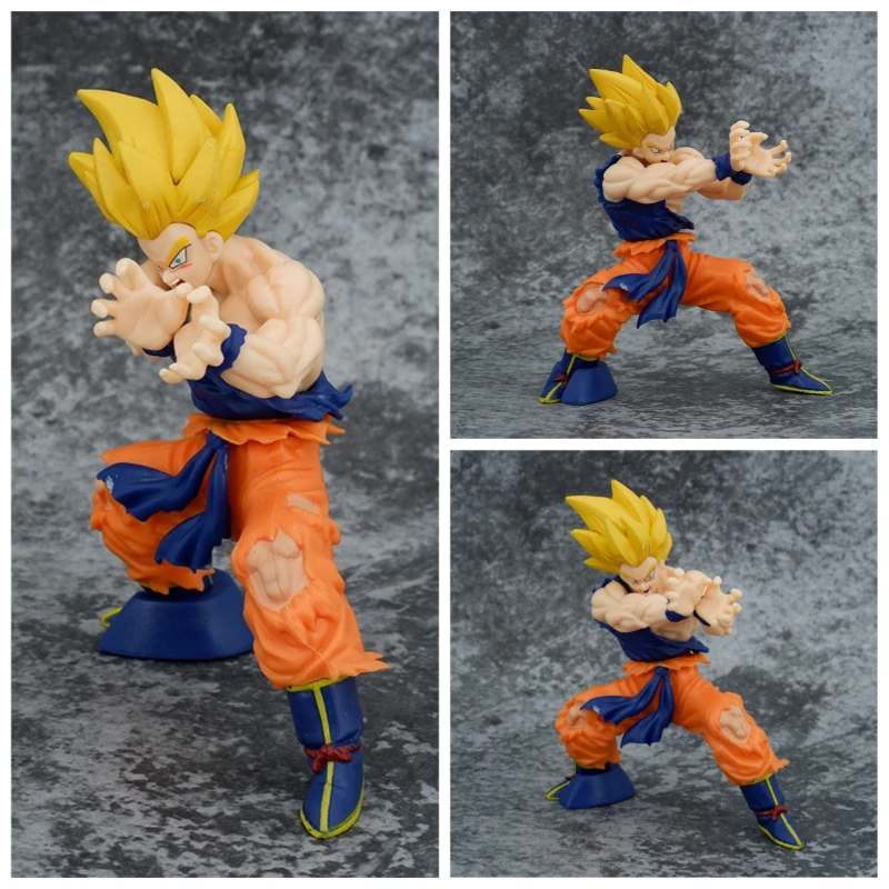 

Dragon Ball Anime Super Saiyan Son Goku Action Figure Kamehameha Model Toy Desktop Ornament Gift