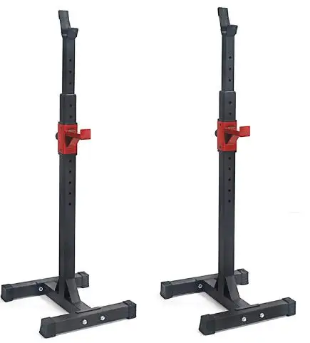 Supporto per rack per squat con bilanciere regolabile per attrezzature per il fitness da palestra domestica all\'ingrosso con barra di stoccaggio per