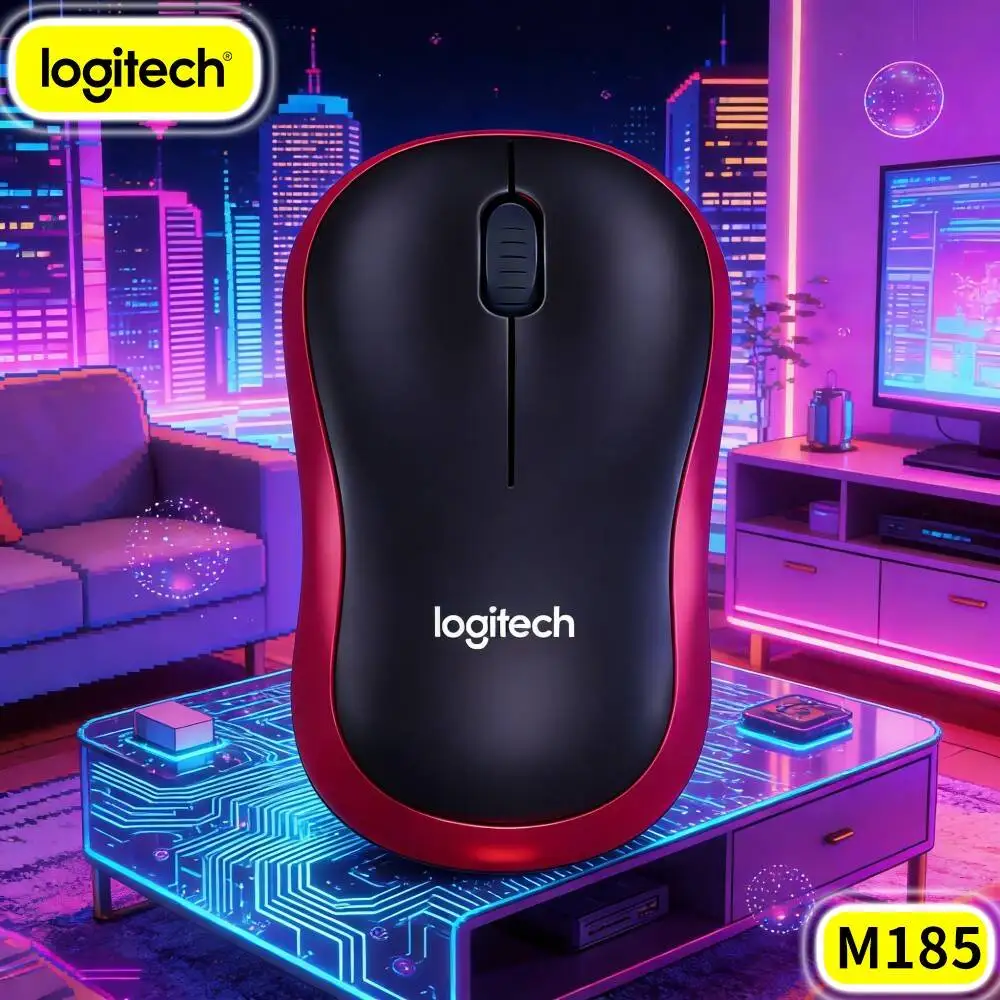 Logitech M185 Home Local Photo Sort Organize Mouse Wireless Precise Pointer For Household Picture Arrangement