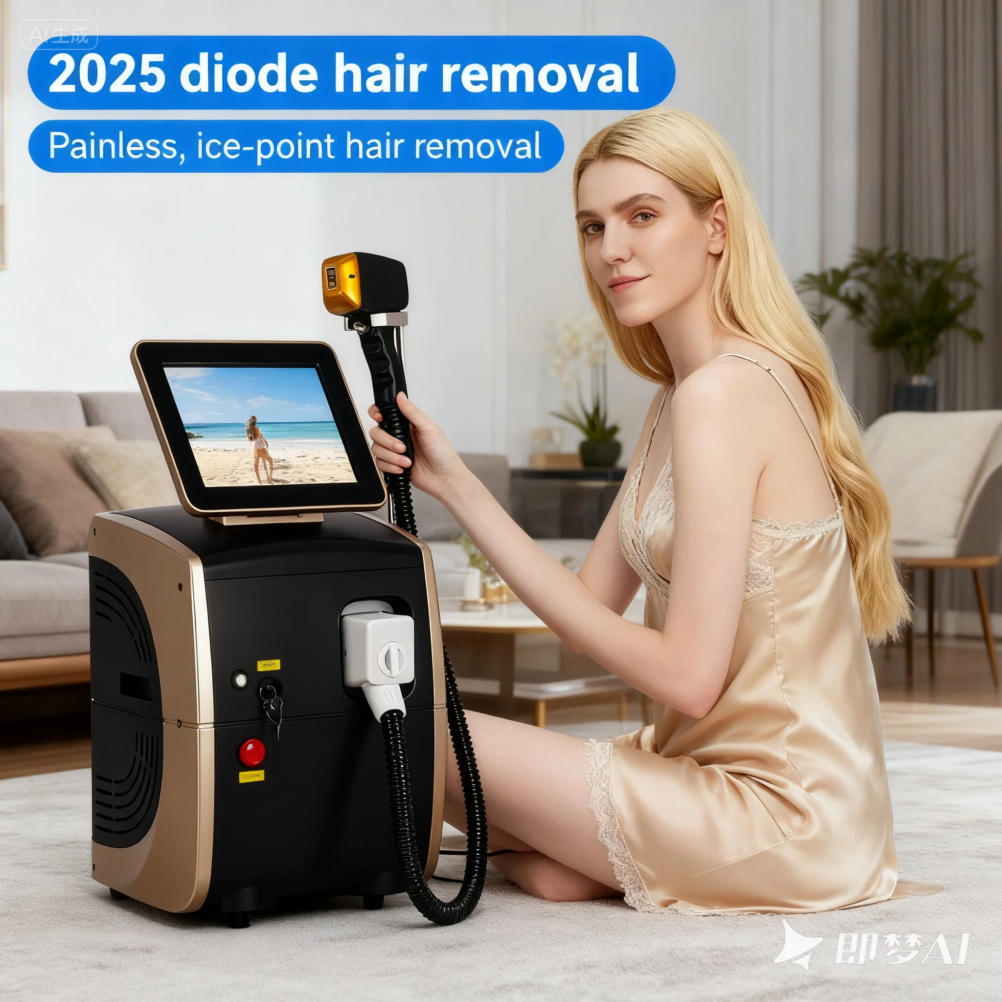 مناسبة للاستخدام المنزلي والتجاري! جهاز إزالة الشعر بالليزر 3000 واط، قل وداعًا لشعر الجسم إلى الأبد. #1