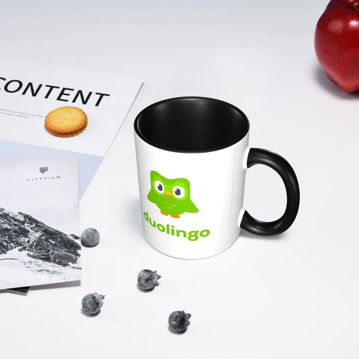 

Duolingo Owl Duo Mug Funny Ceramic Coffee Cups Tea Mugs Milk Cup Drinkware Gifts for Woman Man