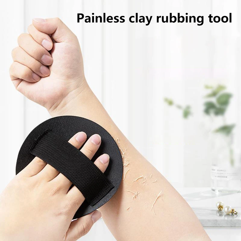 Black Silica Gel Painless Scrub Bath Round Bath Supplies Household Bath Strong Rub Back Ash Rub Mud Exfoliating Brush