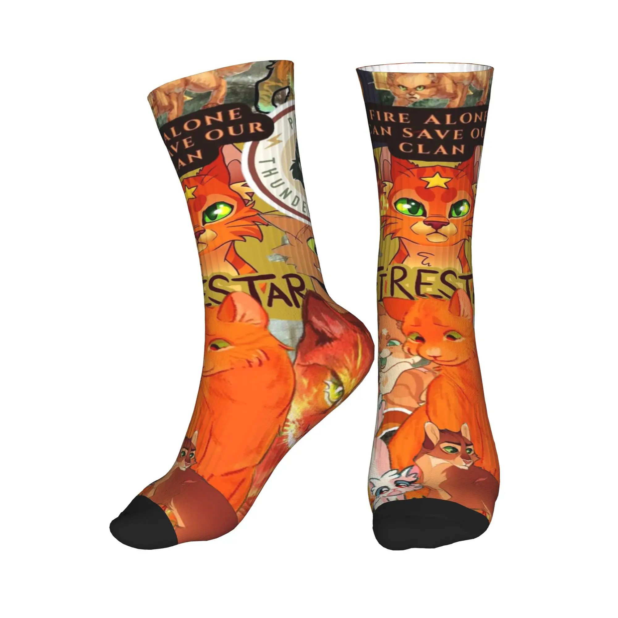 

Носки All Seasons Warrior Cute Cats Lovers Sport средней длины, влагопоглощающие, в стиле хип-хоп, для мужчин и женщин