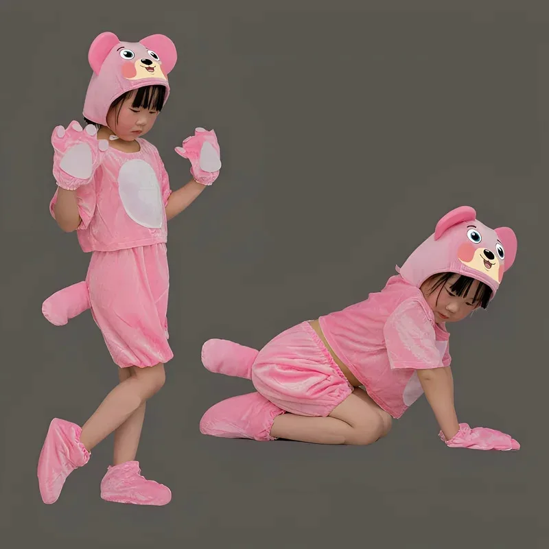 

NewKids Bear Cosplay Costume Animal Teddy Brown Bear Cartoon Three Bears Theme Dance Party Show Costume for Children Toddlers202