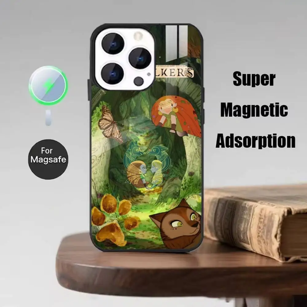 حافظة هاتف Wolfwalkers لهاتف iPhone 17,16,15,14,13,12,Plus,Pro,Max للشحن اللاسلكي المغناطيسي Magsafe