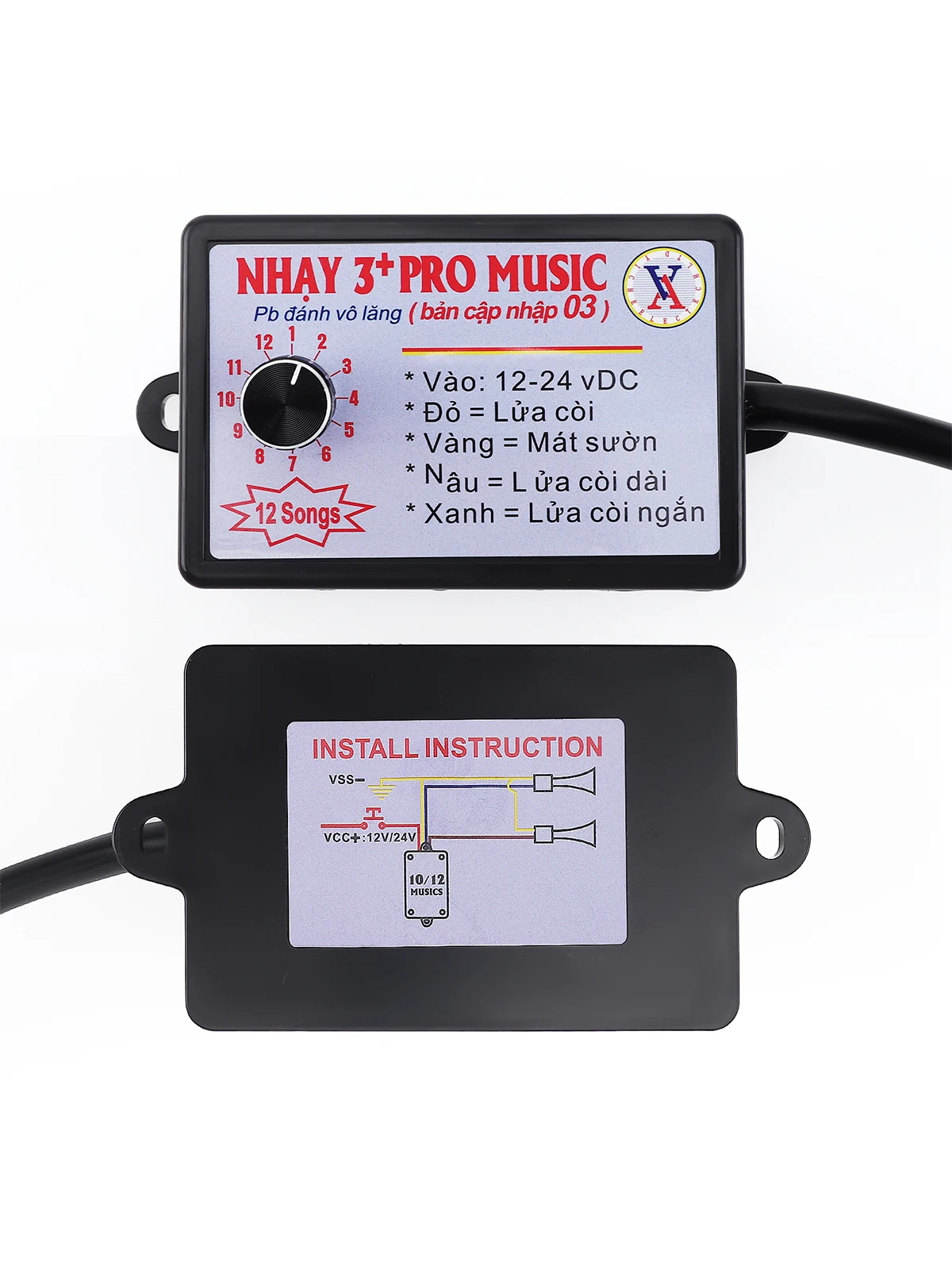 Nhay 3+ Pro Muziek Snelle Hoorn Relais 12-24V (8Tonen/12Tonen) Voor Motor Auto Jeep Marine Boot Vrachtwagen Alle Voertuigen is Compatibel