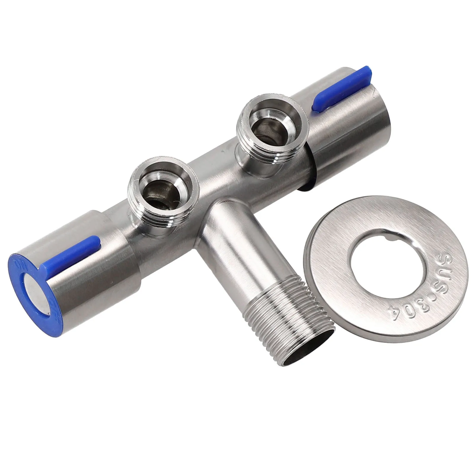 

1 шт. смеситель из нержавеющей стали с двойной ручкой, смесители для холодной воды для стиральных машин, аксессуары для ванной комнаты, детали для ремонта дома