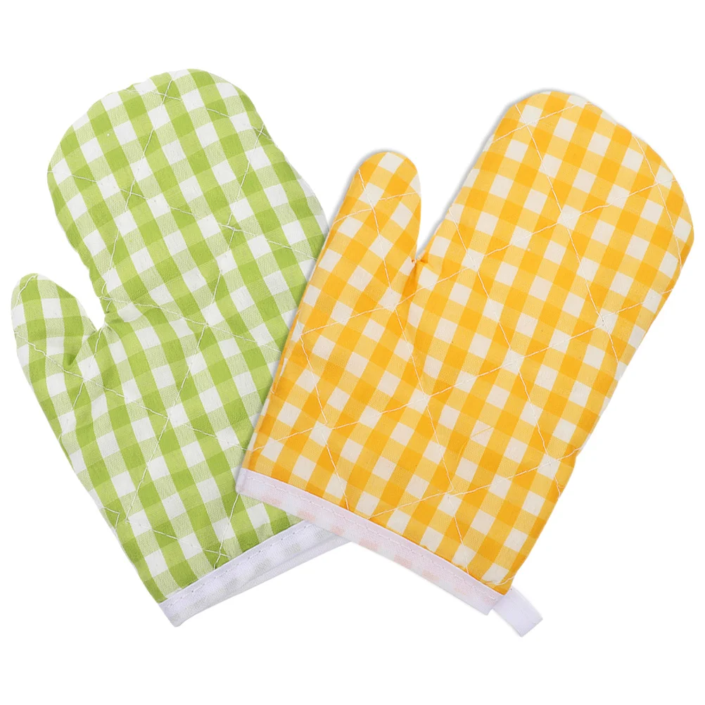 

2 Pcs Kids Play Oven Mitts Children's Thermal Gloves Cooking Mittens Heavy Duty Girl