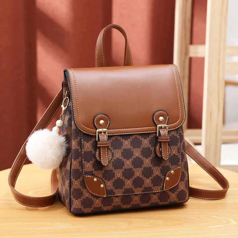 

2023 New High Quality PU Leather Backpack Bag Womens Backpacks Fashion Casua Backpack Women
