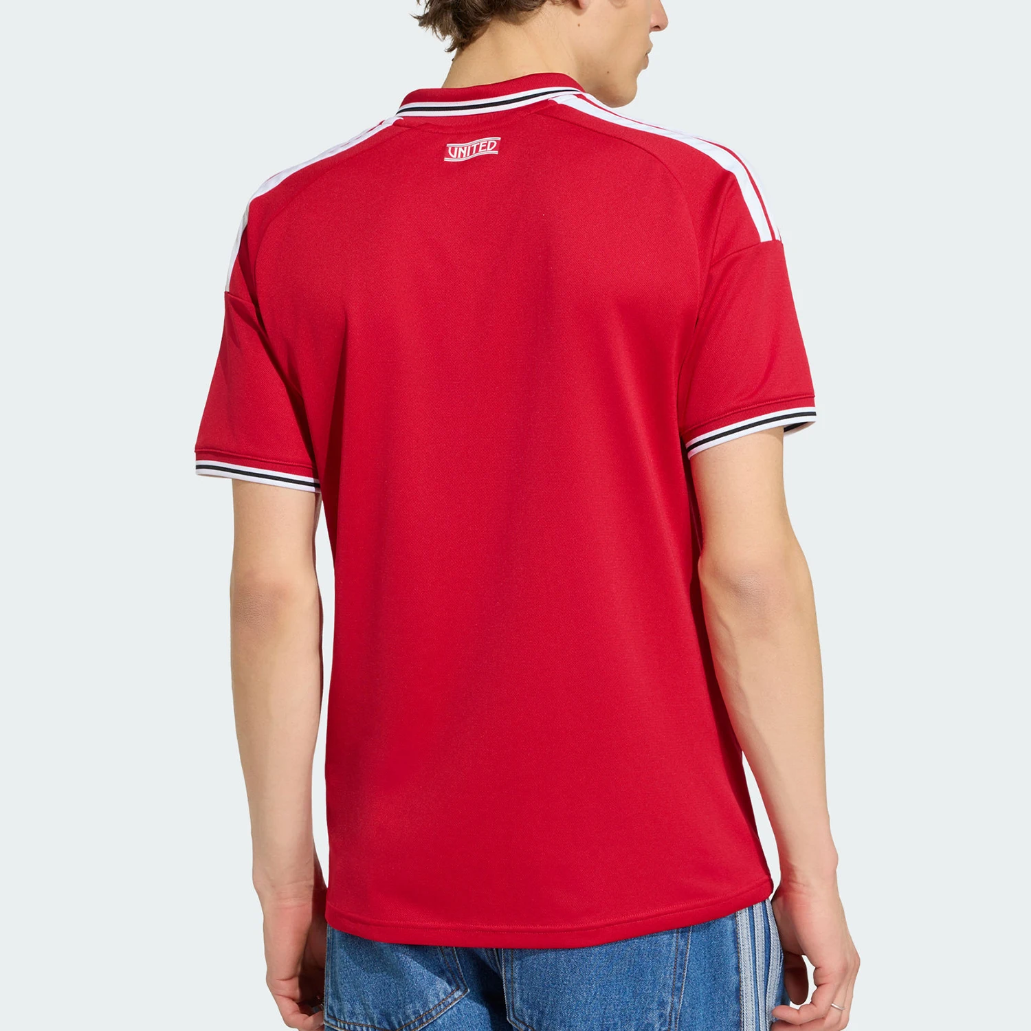 Adidas genuine Manchester United home fan edition men's football sports short sleeved shirt KA6871