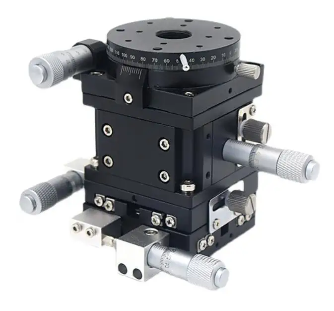 XYZR axis displacement platform LTP60/90 four axis manual fine adjustment lifting rotation optical high-precision mobile slide t