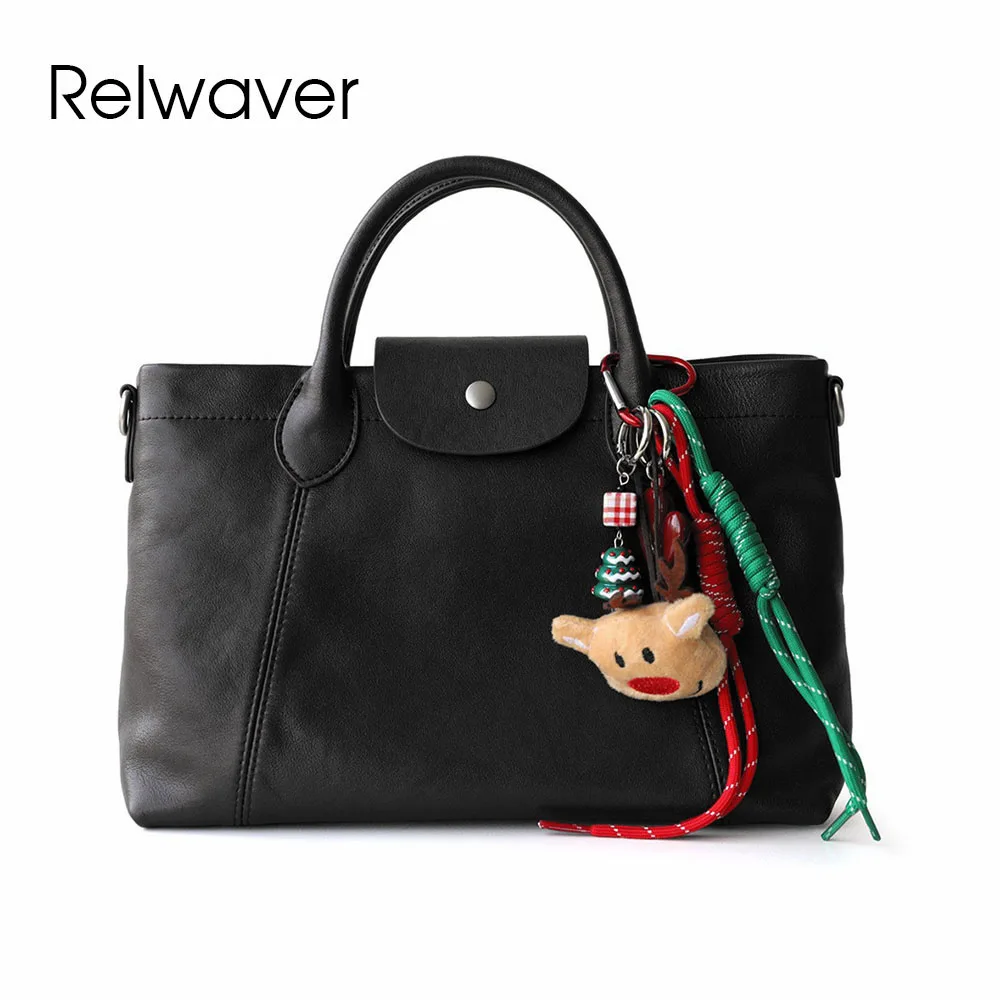 

Relwaver women handbag tree cream cow leather shoulder bag 2025 spring summer pedant fashion crossbody bag chic small tote bag