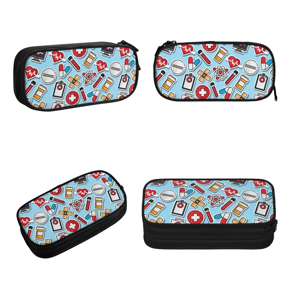 Nurse Tool Pattern Pencil Cases Large Storage Pen Bags Pen Box Pencil Pouch For Boys Girls Students Stationery School Office