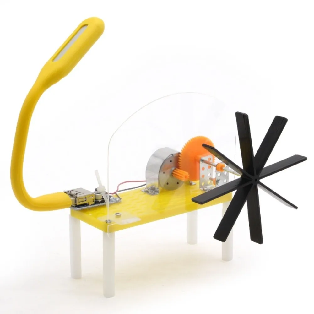 Useful Developmental Hydroelectric Generate Model DIY Handcrafted Science Experiment Kit Wood Teaching Tool Children