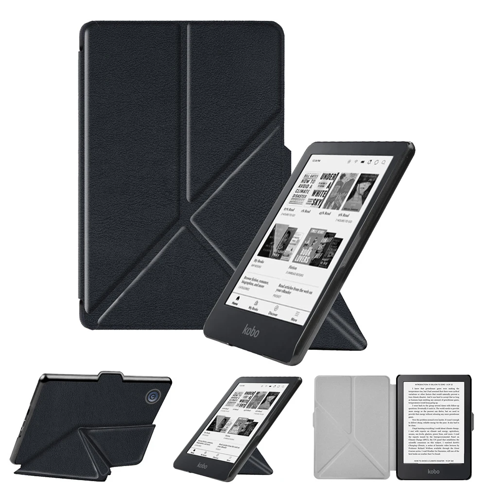 Y-Folding Slim Case for Kobo Clara 2E (2022 Release,Model N506)  PU Leather Bookcover for Clara 2e N506 with Auto Sleep/Wake
