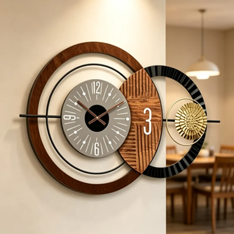 Nordic Wall Clock Living Room Silent Wall Watch Dining Room Bedroom Art Ornament Walls Watches Household Decoration Clocks