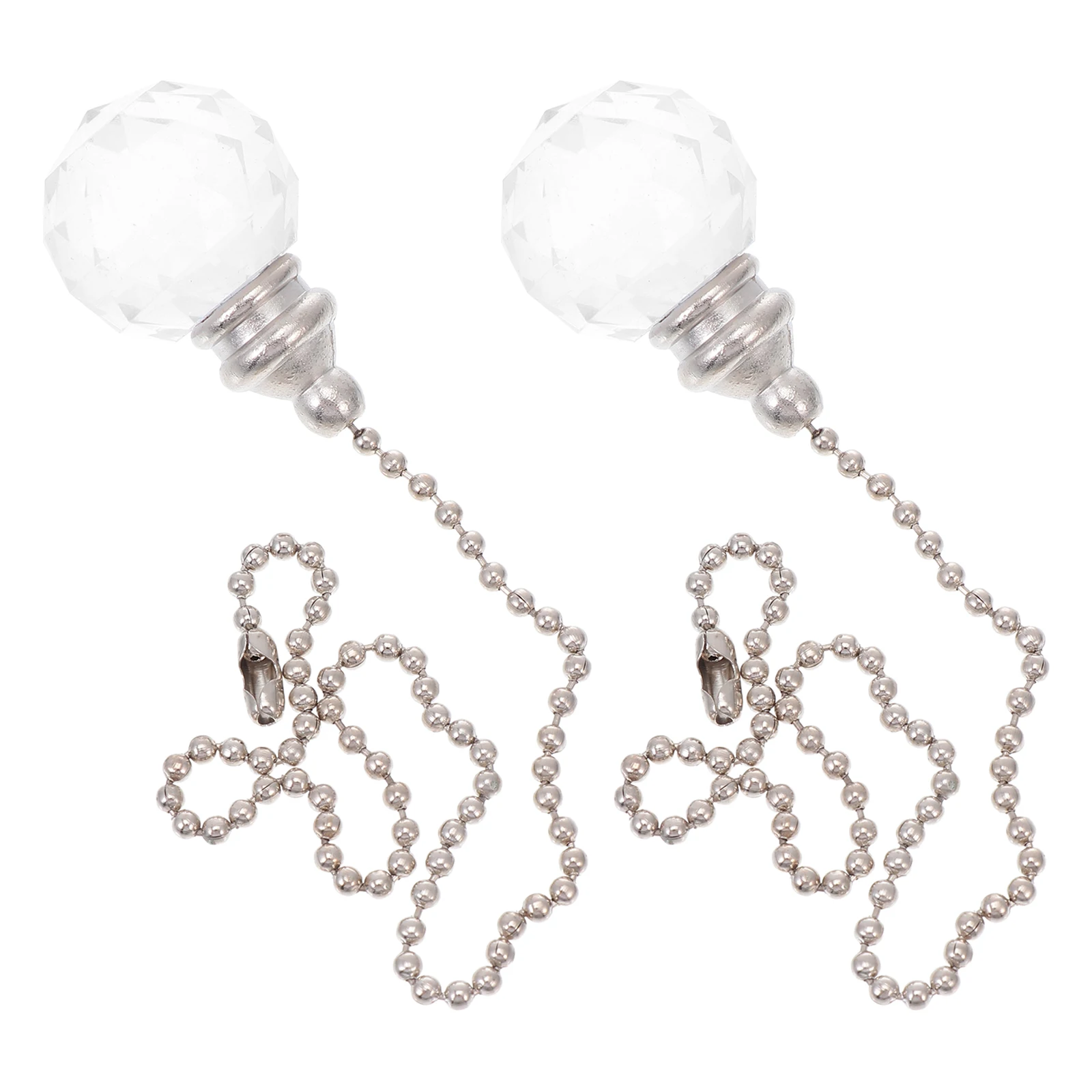 

2Pcs Beautiful Crystal Pull Chain Ceiling Fan Light Chain Decorative Lamp Pendants Home Decor Artistic Design Home Decor
