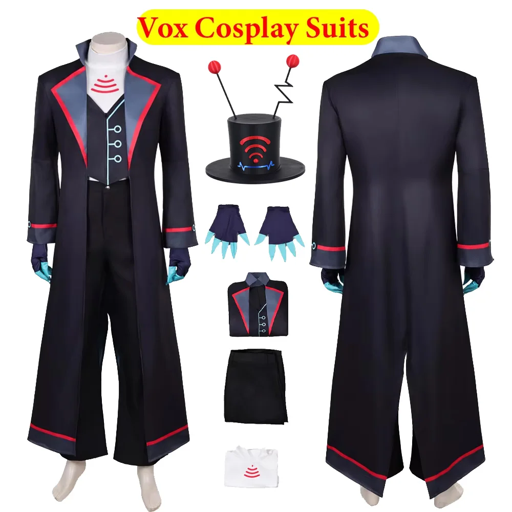 

Vox Косплей Костюм Униформа Аниме Отель Ролевая Игра Куртка Брюки Пальто Одежда Взрослых Мужчин Хэллоуин Карнавальное Платье Вечерние Костюм