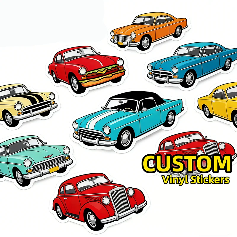 100pcs Custom Stickers Vinyl Waterproof Die Cut Logo Design Brand Laptop Cute Personalized Sticker Glossy Film for Business