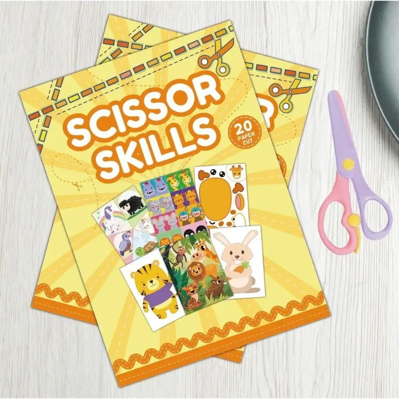 Papel crianças livro de corte de papel brinquedos 3d padrão animal montessori jardim de infância quebra-cabeça papel scrapbooking artes e ofícios