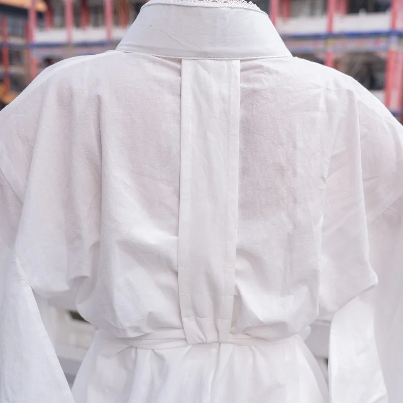 Japanese Traditional Kimono Women White Yukata Kimono Bottom Lining With Belt Haori Intimate Kimono Inner Wear Underwear