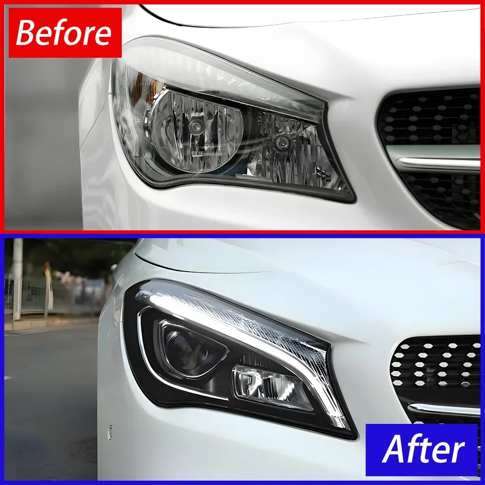 Car Front Lamps for Benz Cla 220 260 45 2014-2019 W117 C117 Auto Headlights Assembly Upgrade Led Projector Lens Tool Accessories