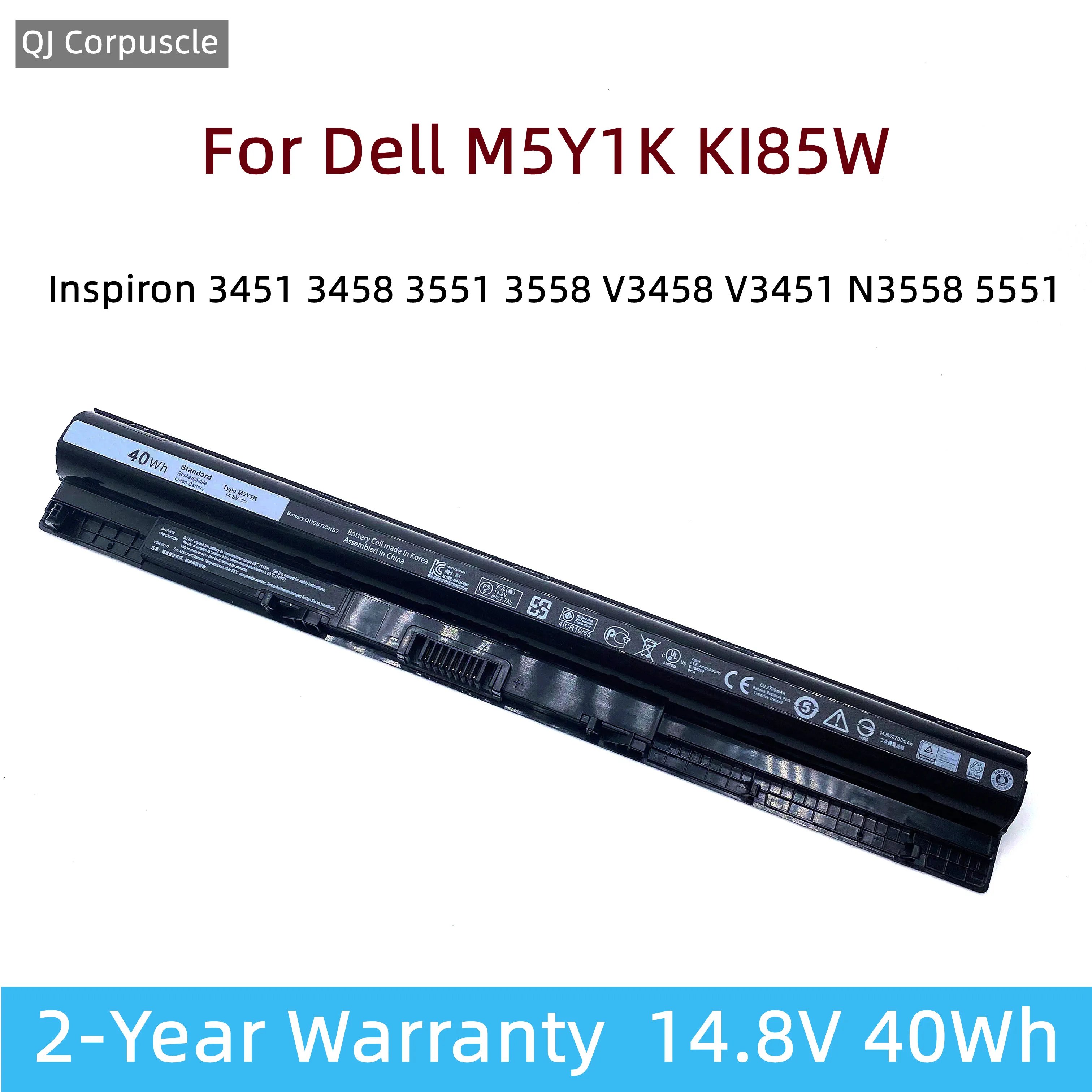 New M5Y1K 40W Laptop Battery For Dell Inspiron 3451 3458 3551 3558 V3458 V3451 N3558 5551 5552 5555 5558 5559 0991XP GXVJ3 HD4J0