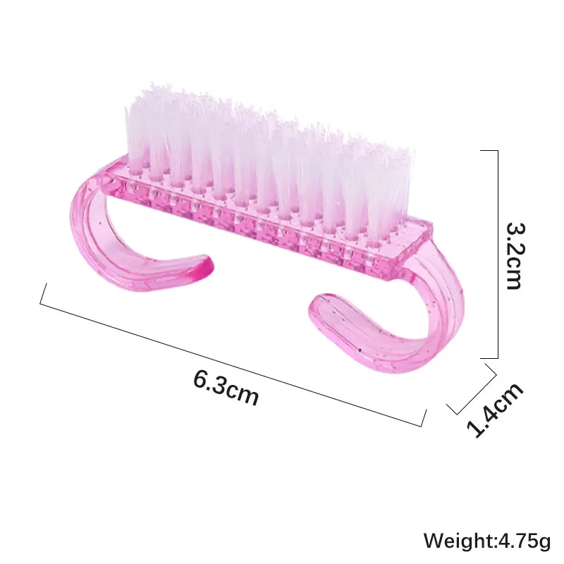 1pcs Acrylic Nail Brush Nail Art Manicure Brushes Pedicure Soft Remove Dust Plastic Cleaning Tool Nails Stylist Supplies