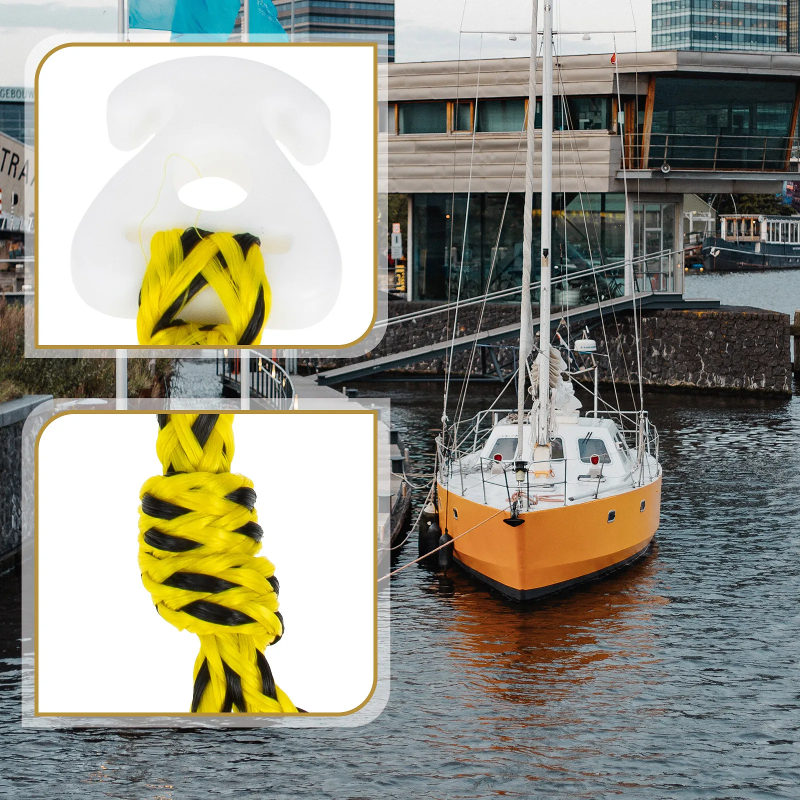 

Kayak Rope Duty Waterproof Boat Multipurpose Boat Rope Tying Cord For Motorboat Yacht Docking Line Outdoor Marine Safety Gear