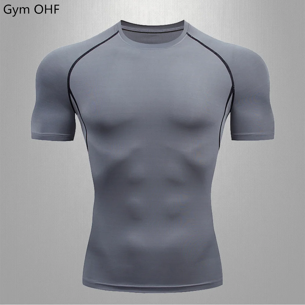 Rashguard Men'S High Quality Fitness Gym Sports T-Shirt Jogging Running Sweatshirt Tights Outdoor Mountaineering OutdoorTraining