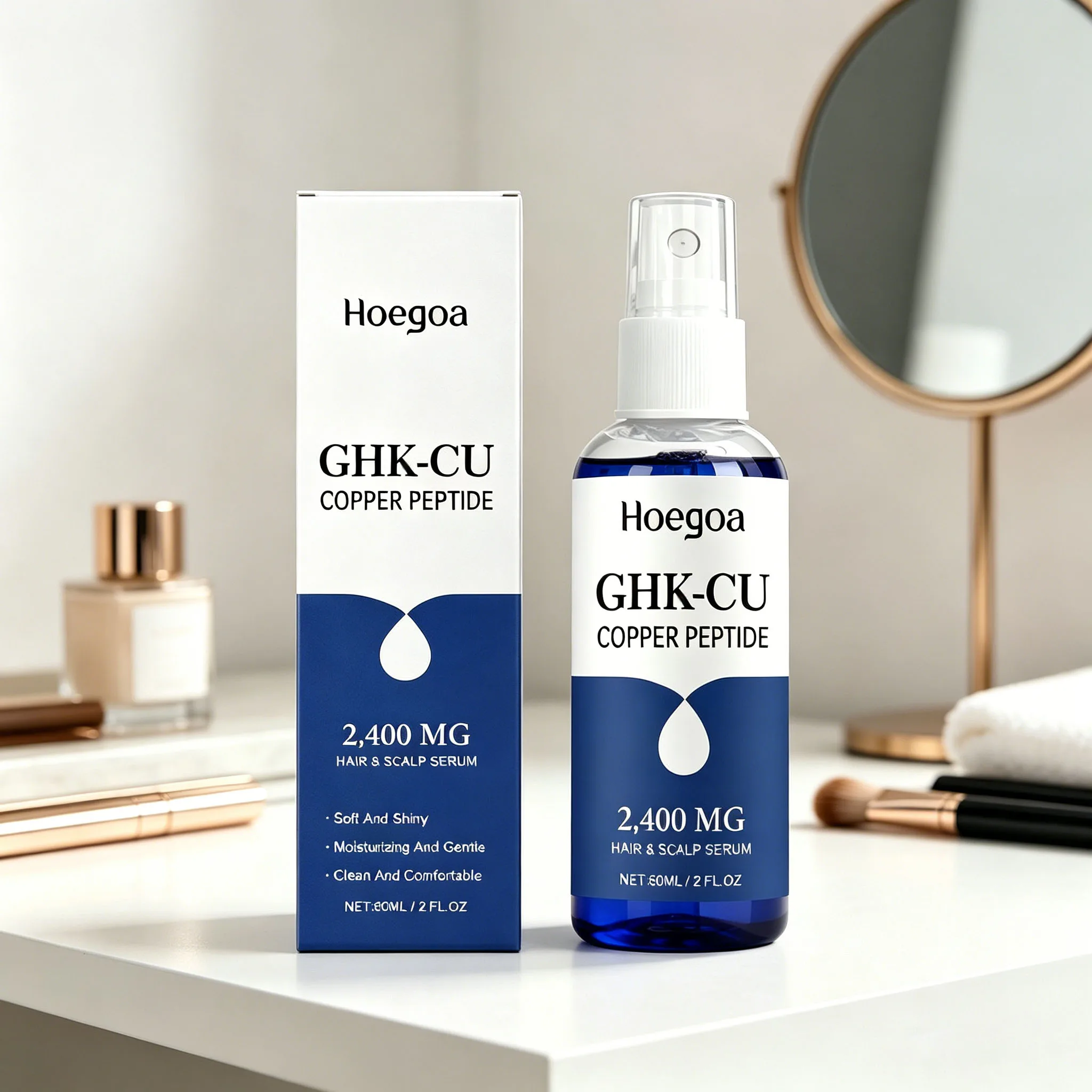 Hoegoa Ghk‑cu Copper Peptide Hair Serum Improve Dry Split Plit Hair End Repair Scalp Barrier Fast Absorption Hair Repair Essence