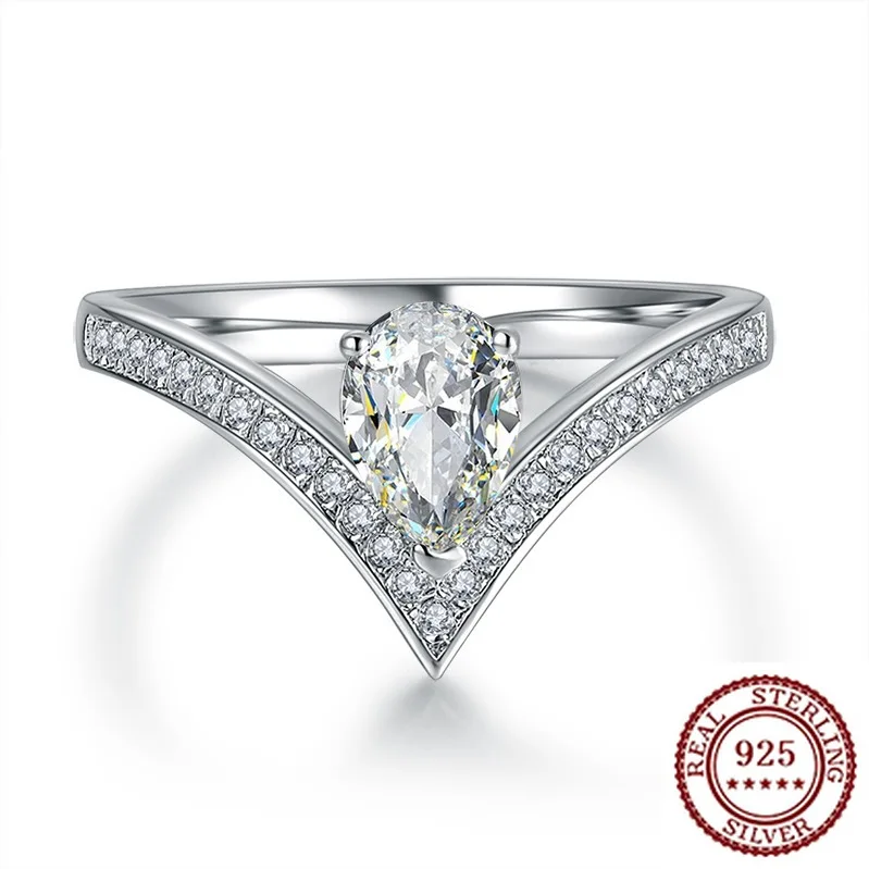 

Новинка 2025, модное очаровательное кольцо из чистого серебра 925 пробы с атмосферным бриллиантом, женское кольцо, кольцо с бриллиантом, ювелирные изделия, взрывное кольцо