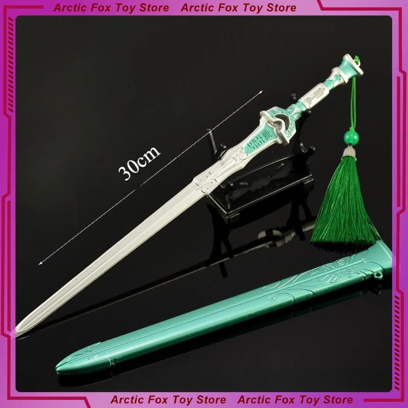 30cm 신규 게임 피규어 주변기기 모예 검 금속 공예 소품 모델 데스크탑 장식품 소년 생일 선물 장난감