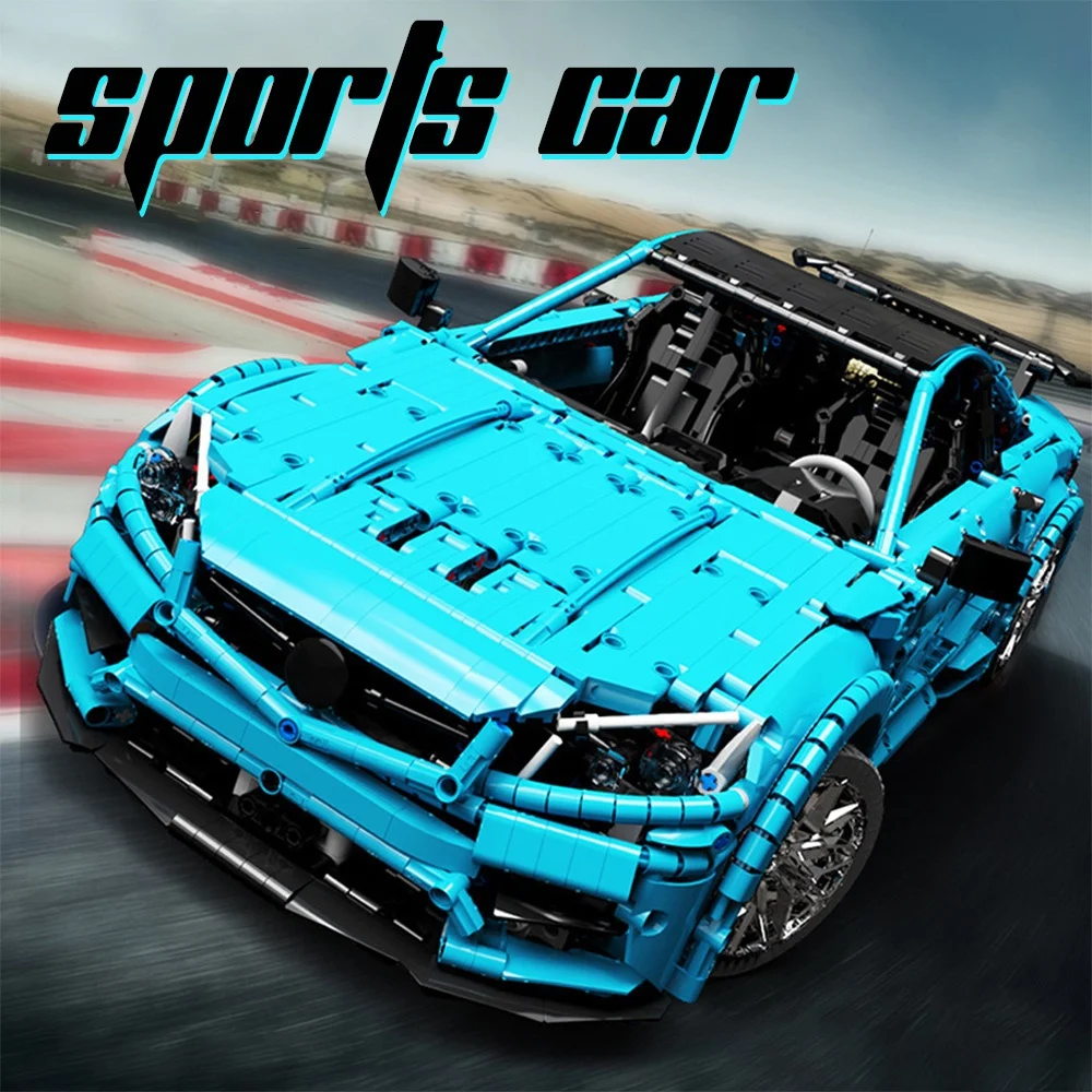 Technic 4129pcs sportwagen bouwstenen set, gedetailleerd ABS plastic model, speelgoedvoertuigmodel desktop display, kerstcadeaus