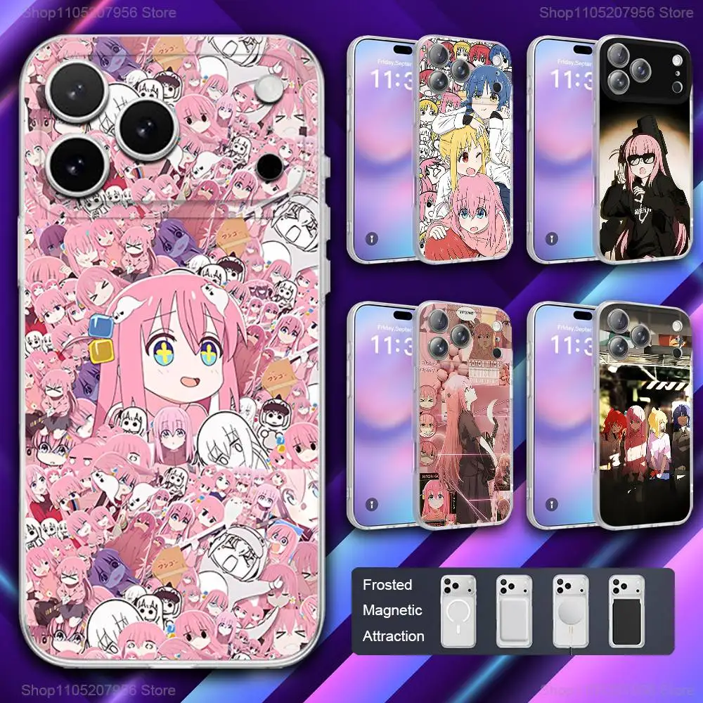 

B-Bocchi The Comics Rock Phone Case For iPhone 11,12,15,14,13,17,16,Pro,Plus,E,Max,Air,Mini Magnetic Frosted Cover
