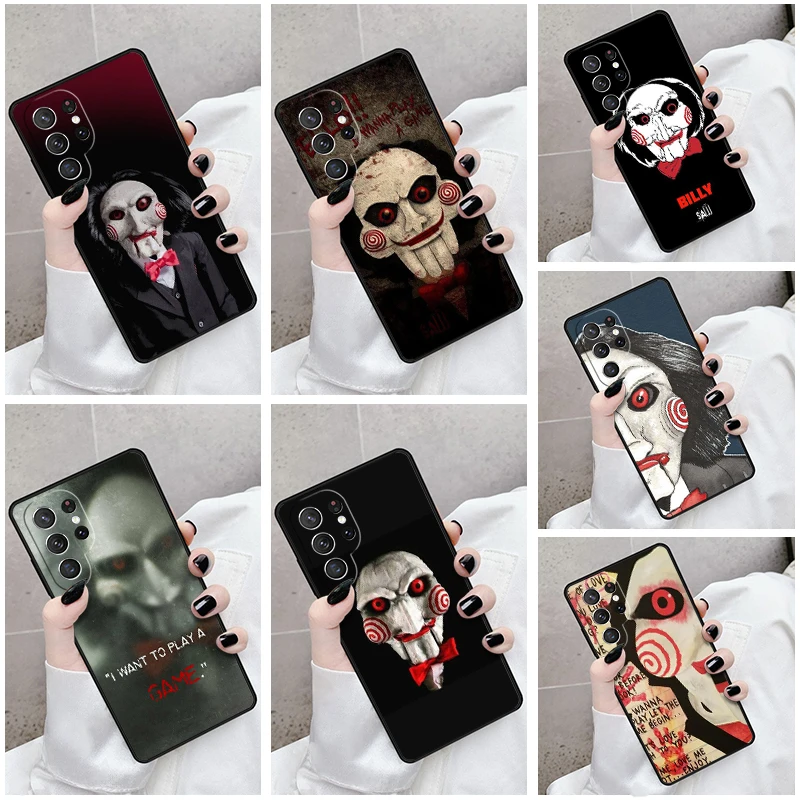 Phone Case For Samsung Galaxy S24 S23 S21fe S22 Ultra Plus Note 10 20 S8 S9 S10 Cover Saw Jigsaw Puppet