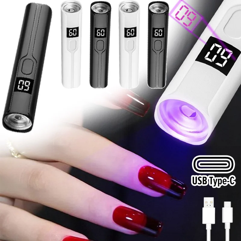 

Mini Handheld Nail Lamp Portable Rechargeable Phototherapy Baking Light Small Accessory for Nail Care Rechargeable Nail Dryer
