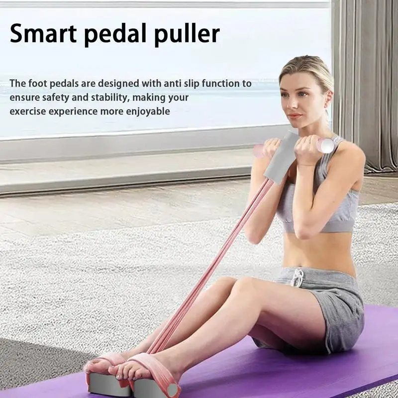 Pedal Puller Resistance Band Leg Stretching Equipment Body Trainer 6-Tube Pull Rope For Abdomen Waist Arm Leg Stretching