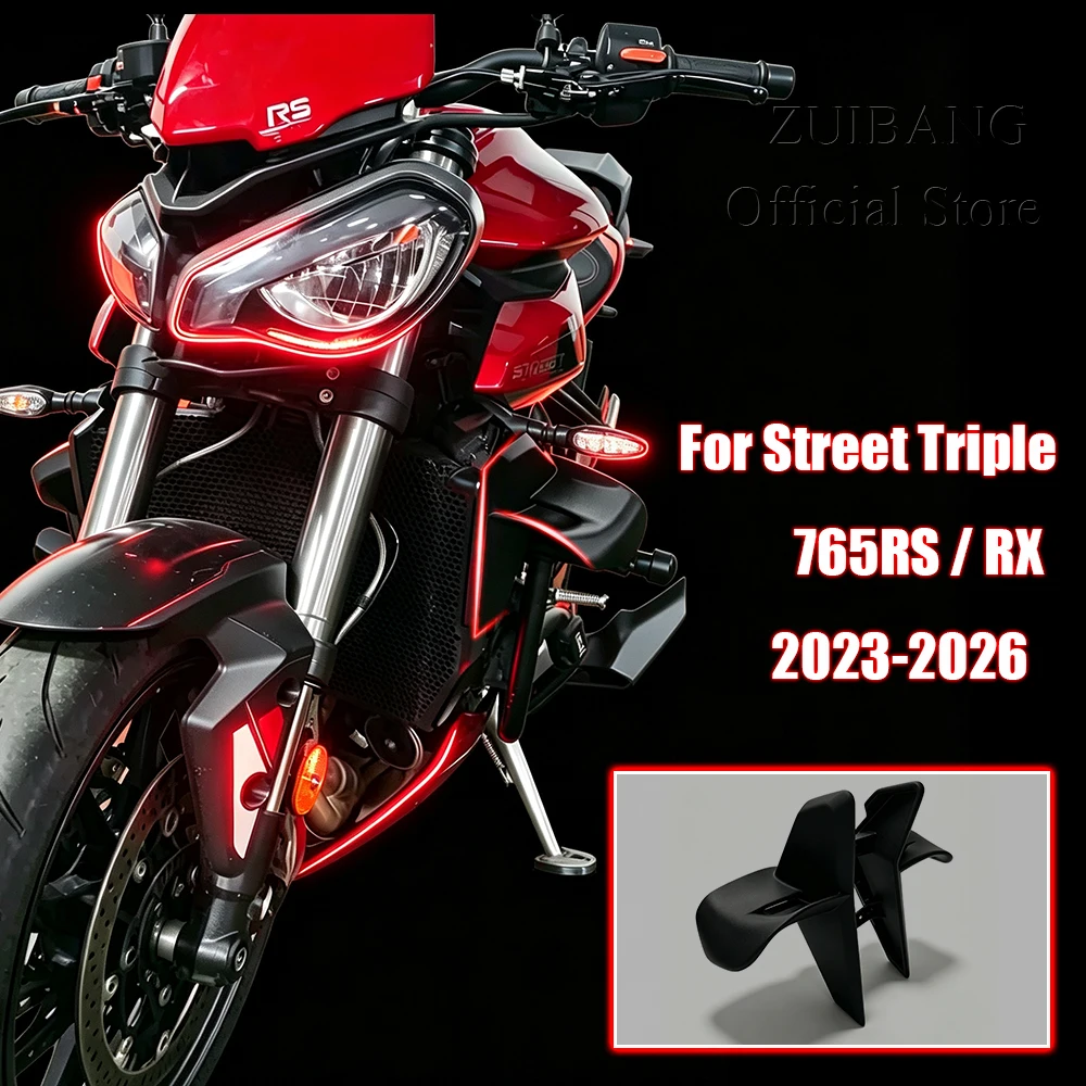 For Triumph Street Triple 765RS 765RX 2023 2024 2025 2026 Side Wing Side Lowe spoiler flank