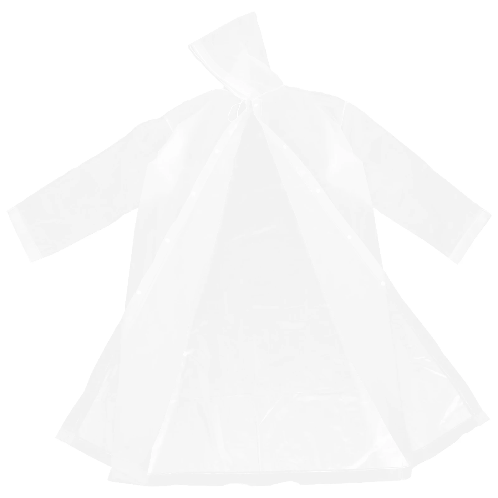

1pc Dull Polish Raincoat Eva Waterproof Rain Poncho Reusable Adult Transparent Raincoat Hood Outdoor Hiking Camping Fishing