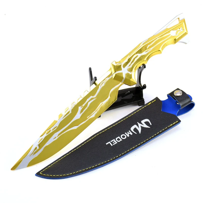 28 センチメートル/11.02 インチ Valorant ゲーム周辺武器モデル神の罰ナイフ金属レザーカバーバージョンおもちゃの装飾品コレクション