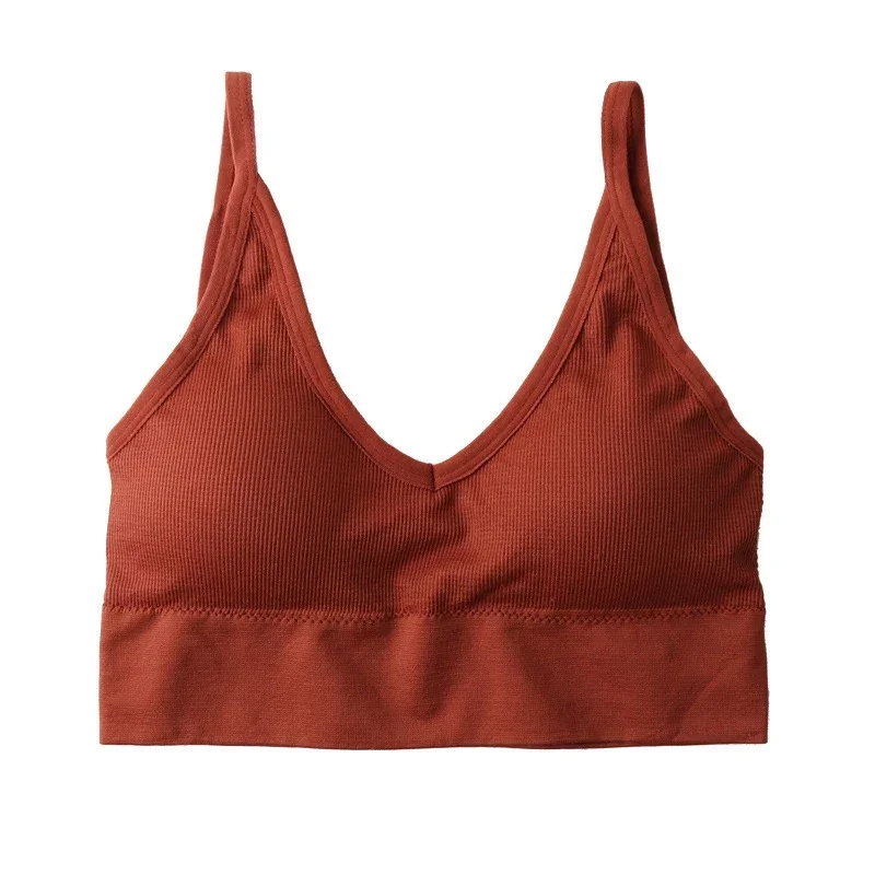 Women Bra Fitness Top Seamless Yoga Bra Black White Running Yoga Gym Crop Top Female Push Up Sports Bra Top image 5