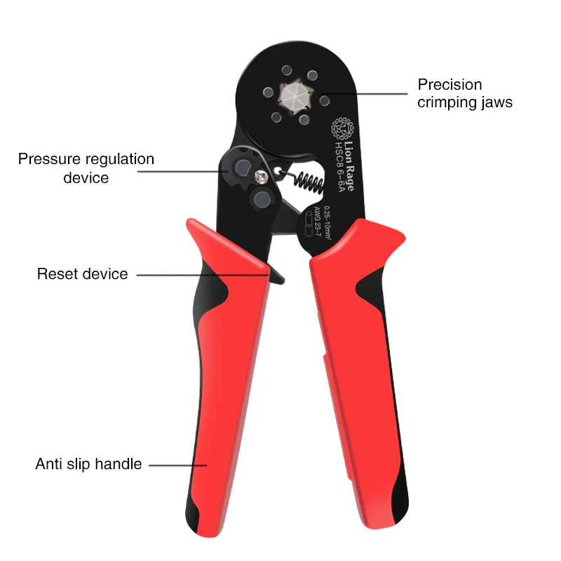Rohr Terminal Crimpen Zangen HSC8 6-6 Crimper Draht Mini Ferrule Crimper Werkzeuge Haushalt Elektrische Kit Mit 1020 stücke Terminal – Detail 4