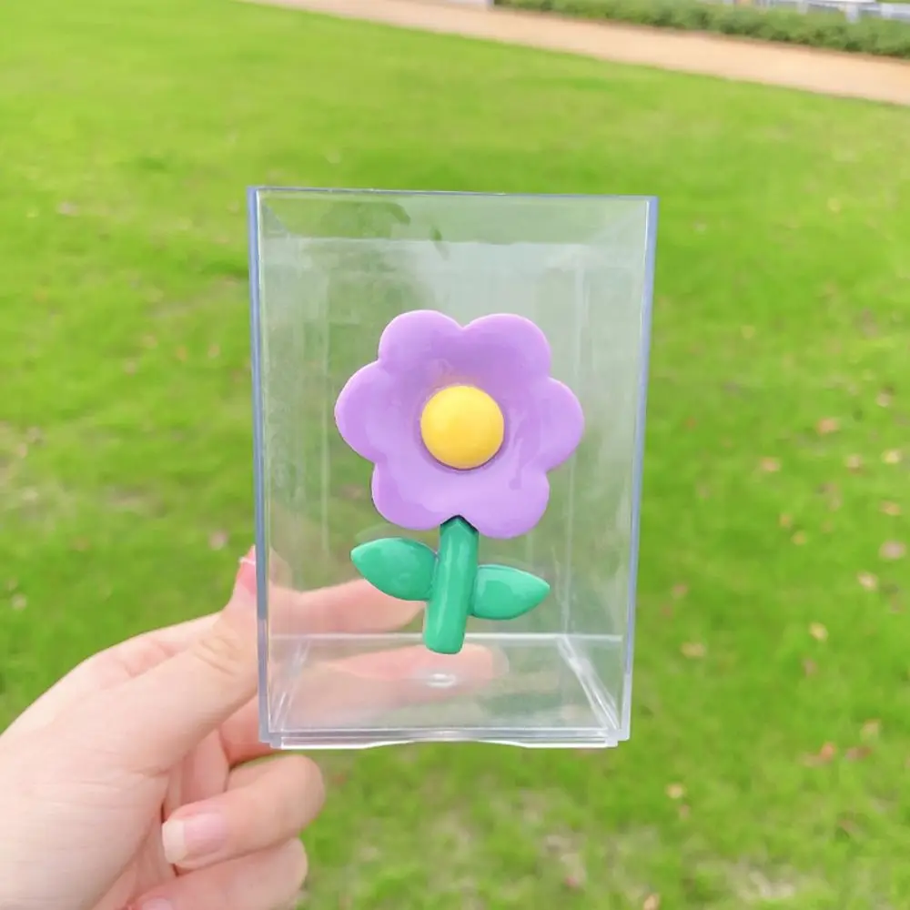 Hohe Aussehen Stift Container 3D Blume Transparent Desktop Schreibwaren Einfache Multifunktionale Schreibwaren Lagerung Box Büro