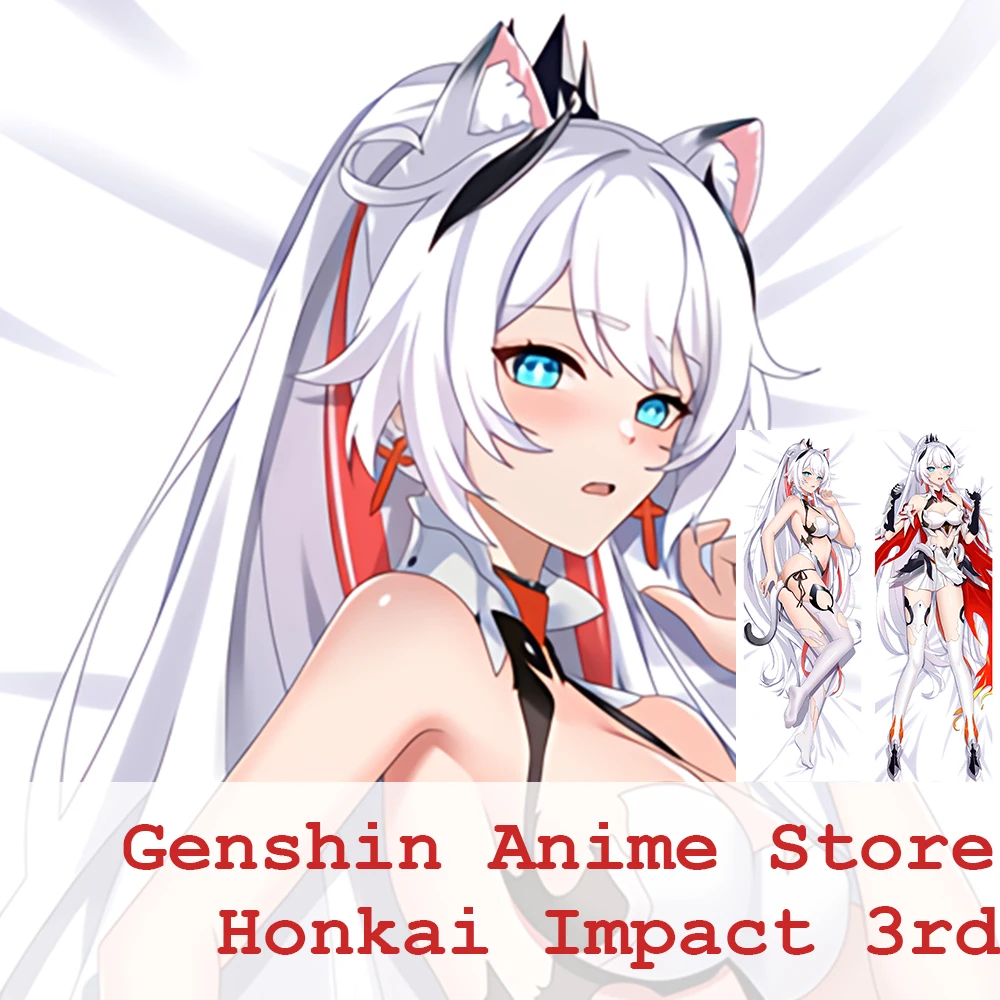 

Kiana Cosplay Dakimakura Honkai Impact 3 Pillow Cover Cool Man Otaku Hugging Fullbody Cushion Case Peachskin 2WAY Pillowcase