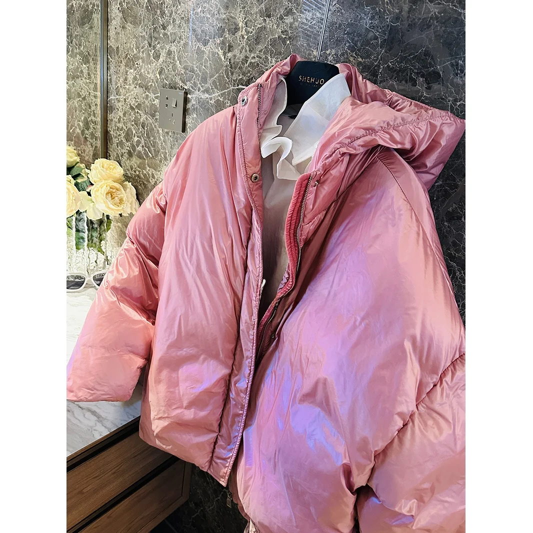 

Легкий розовый кружевной дизайн Ele, пуховый Jaet Sli, уникальный кусок, яркий, молодежный, повседневный, белый, с наполнителем из перьев Du